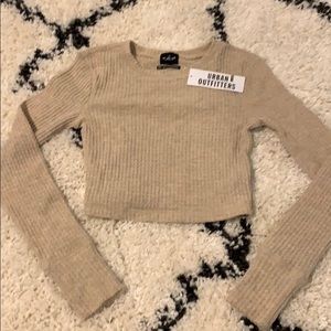 UO Out from Under Cropped Knit Long Sleeve